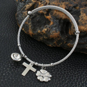 Stainless Steel Bangle Bracelet Silver Gift