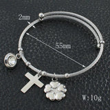 Stainless Steel Bangle Bracelet Silver Gift