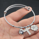 Stainless Steel Bangle Bracelet Silver Gift