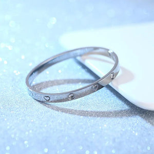 Crystal Bracelets for Women Stainless Steel Bangle Bracelet
