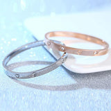 Crystal Bracelets for Women Stainless Steel Bangle Bracelet