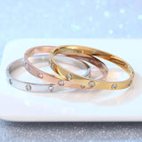 Crystal Bracelets for Women Stainless Steel Bangle Bracelet
