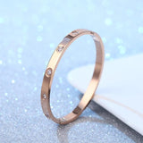 Crystal Bracelets for Women Stainless Steel Bangle Bracelet