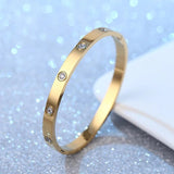 Crystal Bracelets for Women Stainless Steel Bangle Bracelet