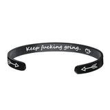 Stainless Steel Cuff Bracelet K&ep F&ckcing Going Gift Jewelry