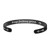 Stainless Steel Cuff Bracelet K&ep F&ckcing Going Gift Jewelry