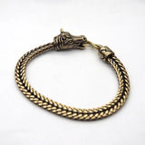 Vintage Brass Horse Head Bracelet Punk Hip-Hop Jewelry