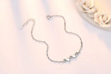Silver Zircon Star Chain Bracelet For Women Jewelry