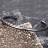 Vintage Antique Silver Bangle Charm Cuff Bracelet Stainless Steel Jewelry