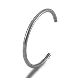 Vintage Antique Silver Bangle Charm Cuff Bracelet Stainless Steel Jewelry