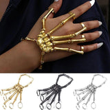 Skull Skeleton Wristband Elastic Hand Bracelet Halloween Bangle