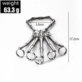 Skull Skeleton Wristband Elastic Hand Bracelet Halloween Bangle