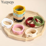 Multicolor Acrylic Bangles Geometric Square Bird Indian Bracelets