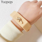Multicolor Acrylic Bangles Geometric Square Bird Indian Bracelets