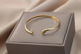 Punk Snake Bangles Stainless Steel Cuff Bracelets Gothic Jewelry