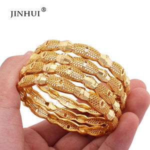 Stainless Steel Plated Bangle Bracelet with Charms for Anniversary