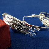 Letter Pattern Silver Plated Baby Bracelet with Bell
