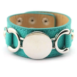 Custom Monogram Leather Cuff Bracelet