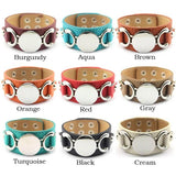 Custom Monogram Leather Cuff Bracelet