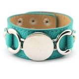 Custom Monogram Leather Cuff Bracelet