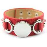 Custom Monogram Leather Cuff Bracelet