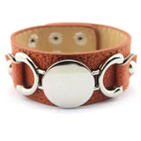 Custom Monogram Leather Cuff Bracelet