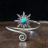 Sun Natural Stones Opening Adjustable Bracelets For Women