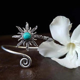 Sun Natural Stones Opening Adjustable Bracelets For Women