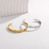 316L Stainless Steel Feather Cuff Bracelet For Women Girl Bangle Gift