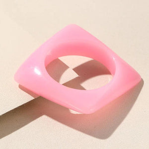 Geometric Square Resin Bangles Retro Bracelets