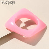 Geometric Square Resin Bangles Retro Bracelets