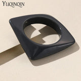 Geometric Square Resin Bangles Retro Bracelets