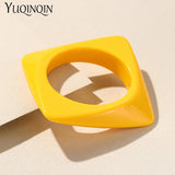 Geometric Square Resin Bangles Retro Bracelets