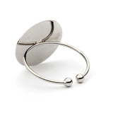 Stainless Steel Open Round Cuff Bangles for Women