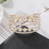 Crystal Pearl Bracelet Stretchable Rhinestone Bridal Wedding Party