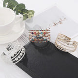 Crystal Pearl Bracelet Stretchable Rhinestone Bridal Wedding Party