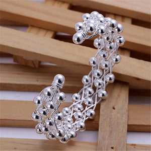 Women's Grapes Bangle Bracelet - Hot Lover Silver Jewelry