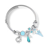 Stainless Steel Charm Bracelet Ice Cream Crystal Bangle