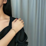Stainless Steel Bamboo Joint Bangles Bracelet Gift Jewelry