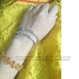 Silver Hot Glossy Bamboo Bangle - Gorgeous Jewelry Gift