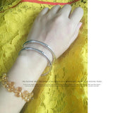 Silver Hot Glossy Bamboo Bangle - Gorgeous Jewelry Gift