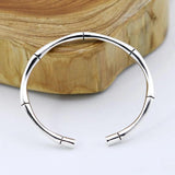 Silver Hot Glossy Bamboo Bangle - Gorgeous Jewelry Gift