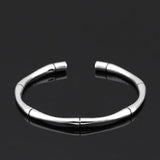 Silver Hot Glossy Bamboo Bangle - Gorgeous Jewelry Gift