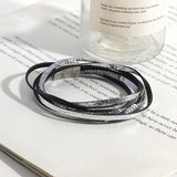 Boho Charm Beaded Leather Wrap Bracelet