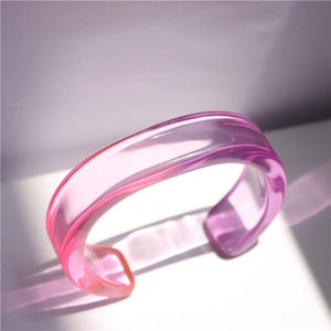 Clear Geometric Acrylic Bracelet for Women Girls