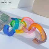 Clear Geometric Acrylic Bracelet for Women Girls