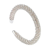 Silver Crystal Rhinestone Chain Bracelet for Women