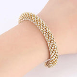Silver Crystal Rhinestone Chain Bracelet for Women