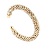 Silver Crystal Rhinestone Chain Bracelet for Women