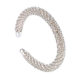 Silver Crystal Rhinestone Chain Bracelet for Women